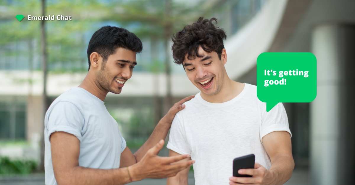 Two people building connection