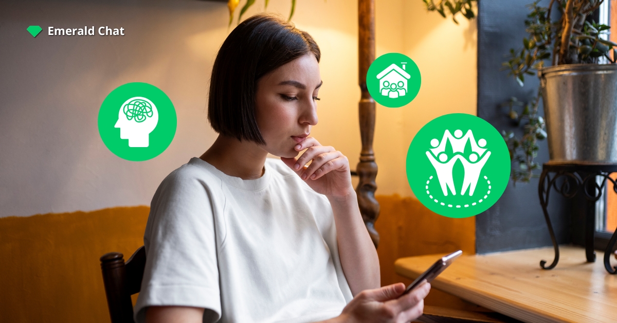 A person looking at her phone