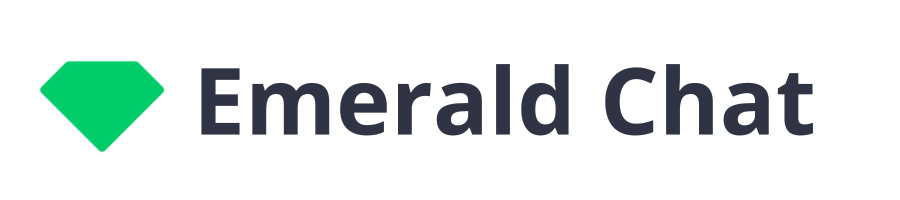 Emerald Chat logo horizontal on white