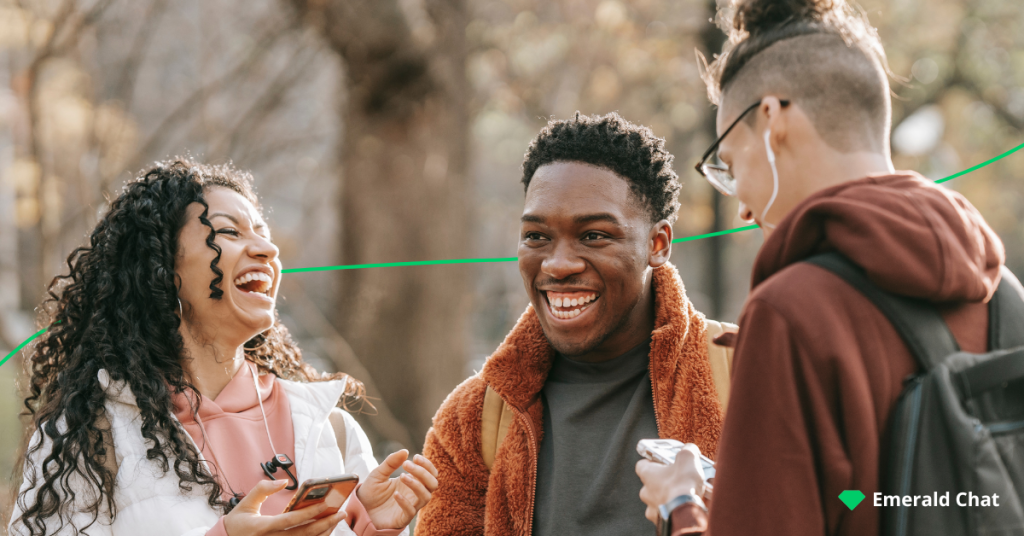 photo of friends laughing together
